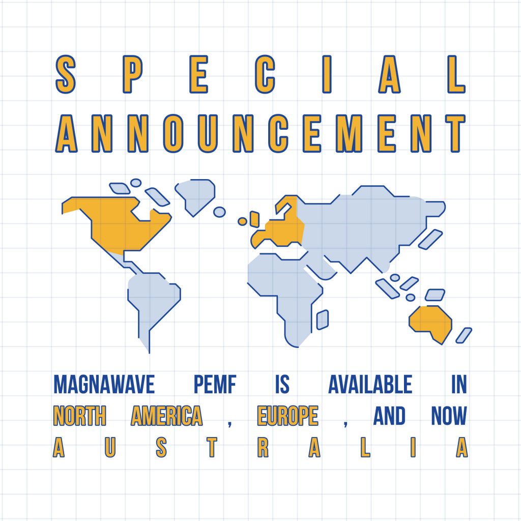 MagnaWavePEMF announcement graphic for Australian expansion
